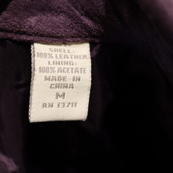 Valerie Stevens purple leather Jacket Med - Picture 7 of 7